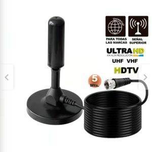Antena TV DIGITAL HD para TV LCD SMART TV 5 Metros de Cable